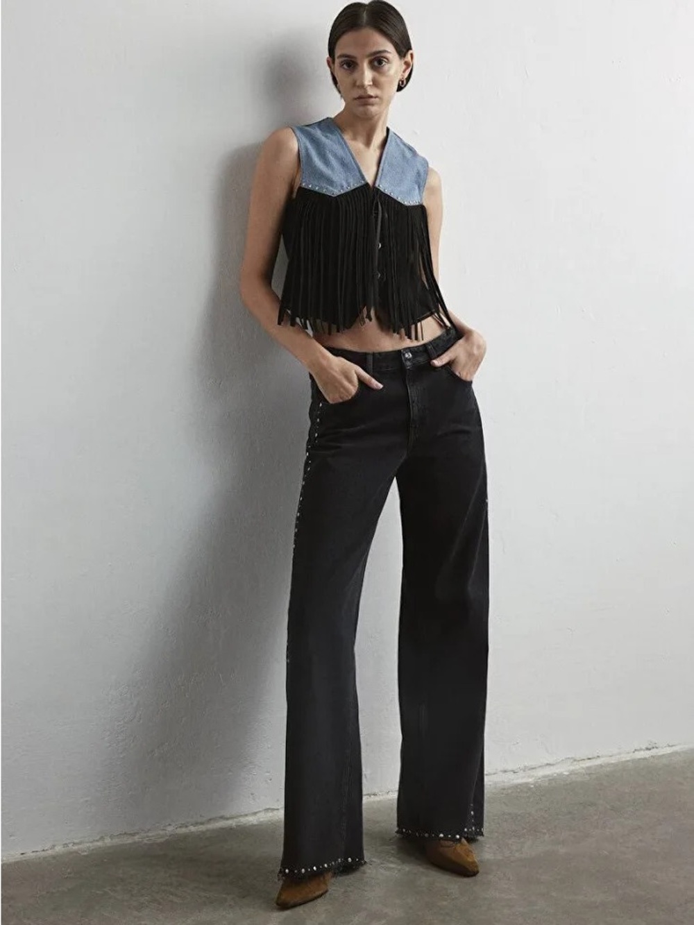 Mavi Iconic Rebecca High Rise Wide Leg Stretch Jeans Denim Pant 30